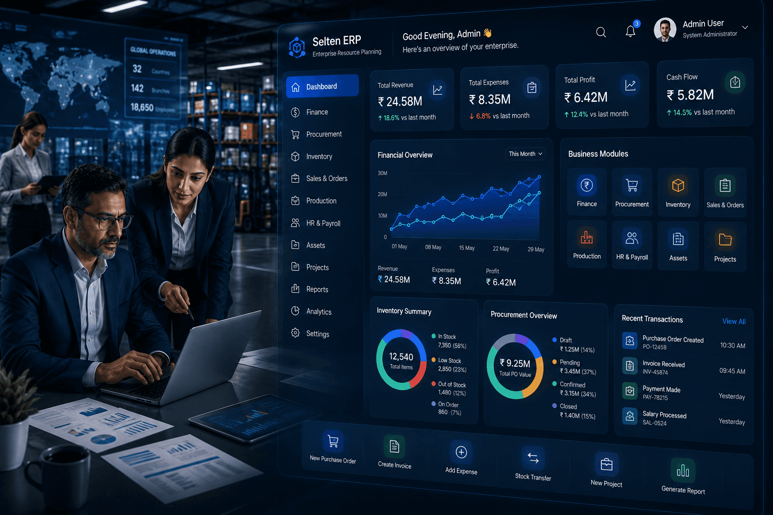 ERP Enterprise Resource Planning interface